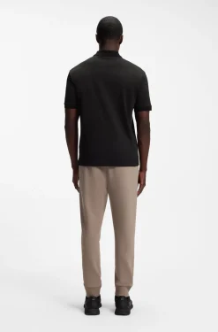 Poloshirt aus Interlock-Baumwolle mit gestreiften Details