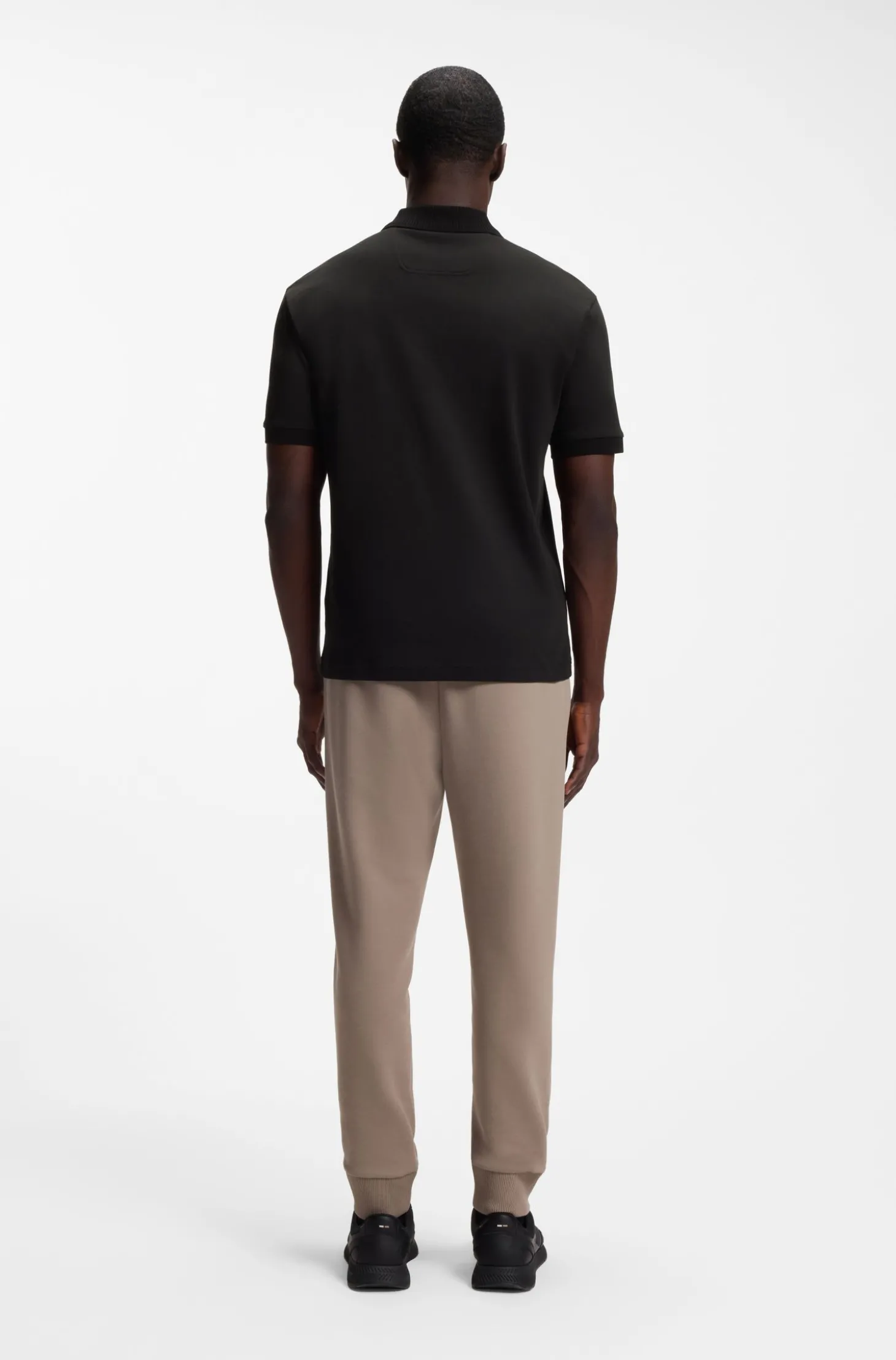 Poloshirt aus Interlock-Baumwolle mit gestreiften Details