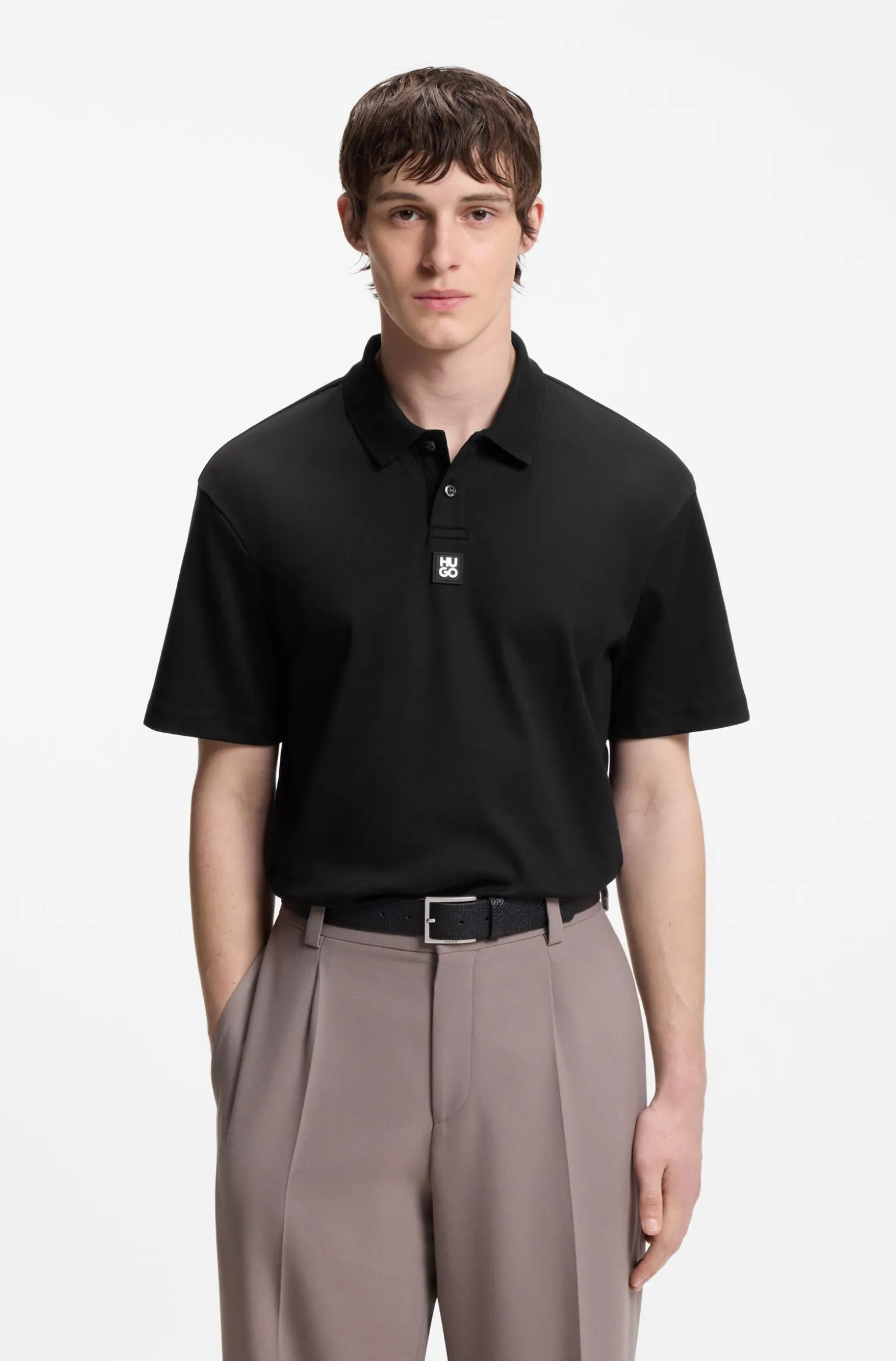 Poloshirt aus Interlock-Baumwolle mit Stack-Logo