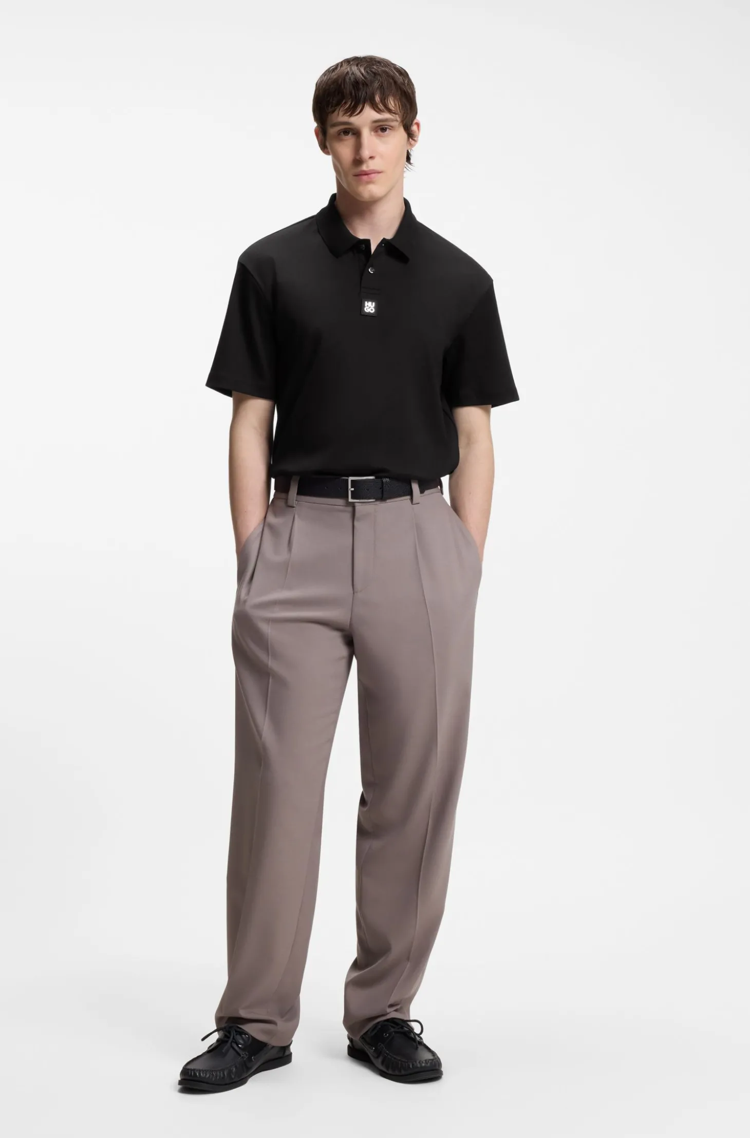 Poloshirt aus Interlock-Baumwolle mit Stack-Logo