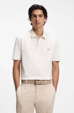 Poloshirt aus merzerisierter Baumwolle mit Double-B-Monogramm