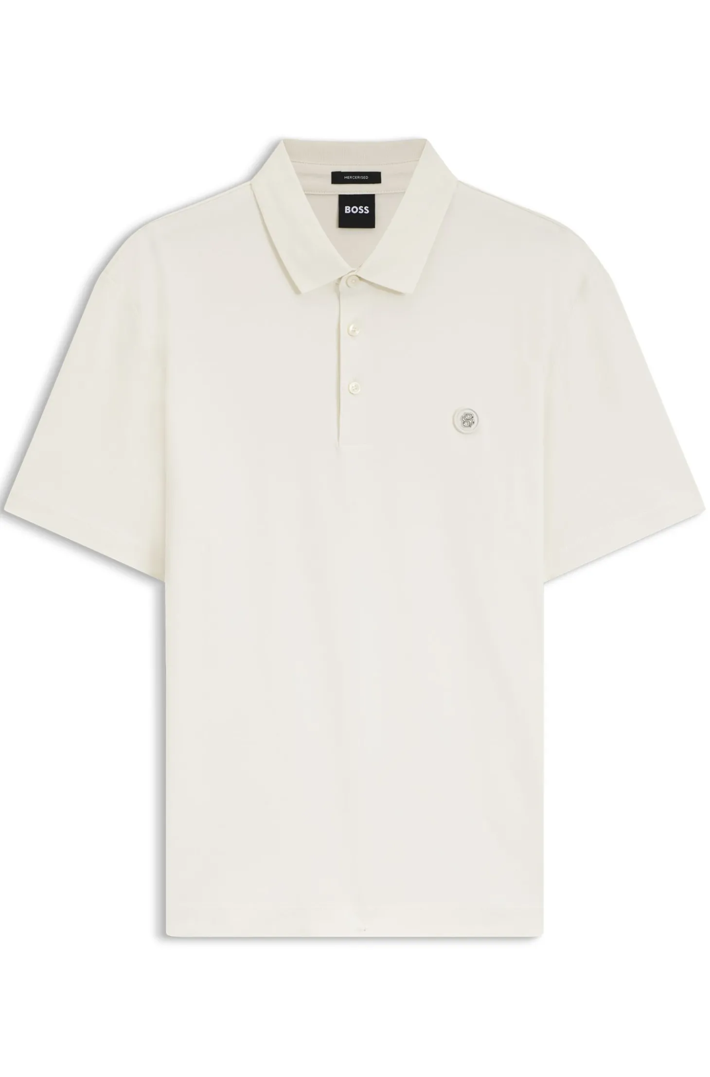 Poloshirt aus merzerisierter Baumwolle mit Double-B-Monogramm