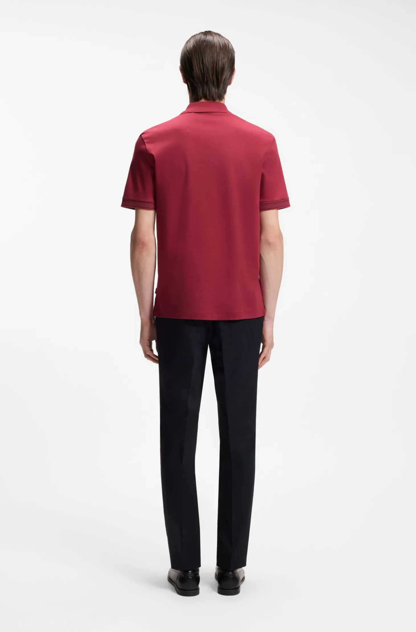 Poloshirt aus merzerisierter Baumwolle mit Streifen-Dessin