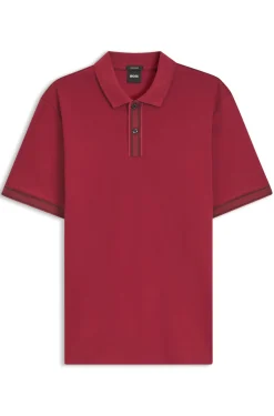Poloshirt aus merzerisierter Baumwolle mit Streifen-Dessin