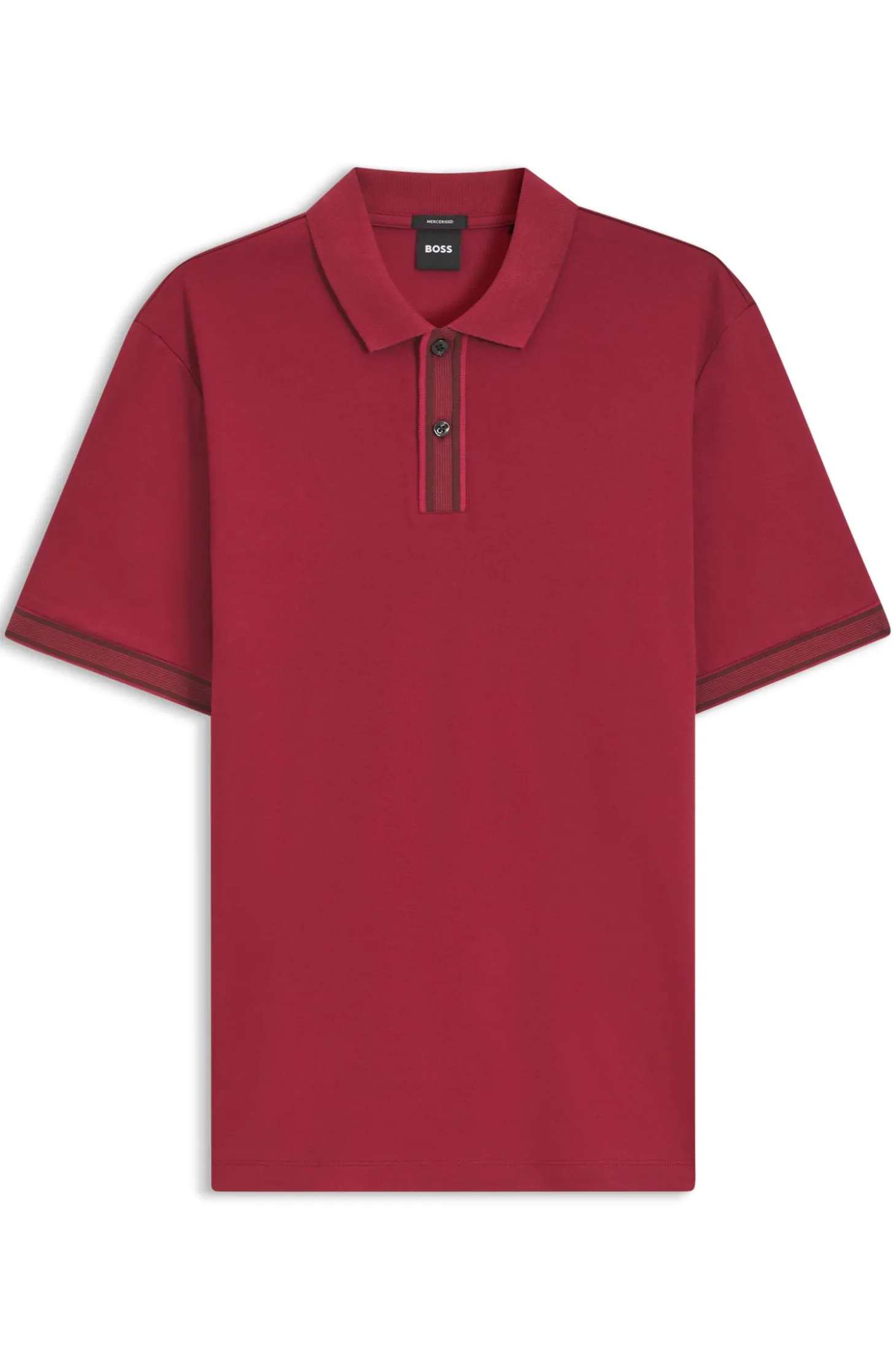 Poloshirt aus merzerisierter Baumwolle mit Streifen-Dessin