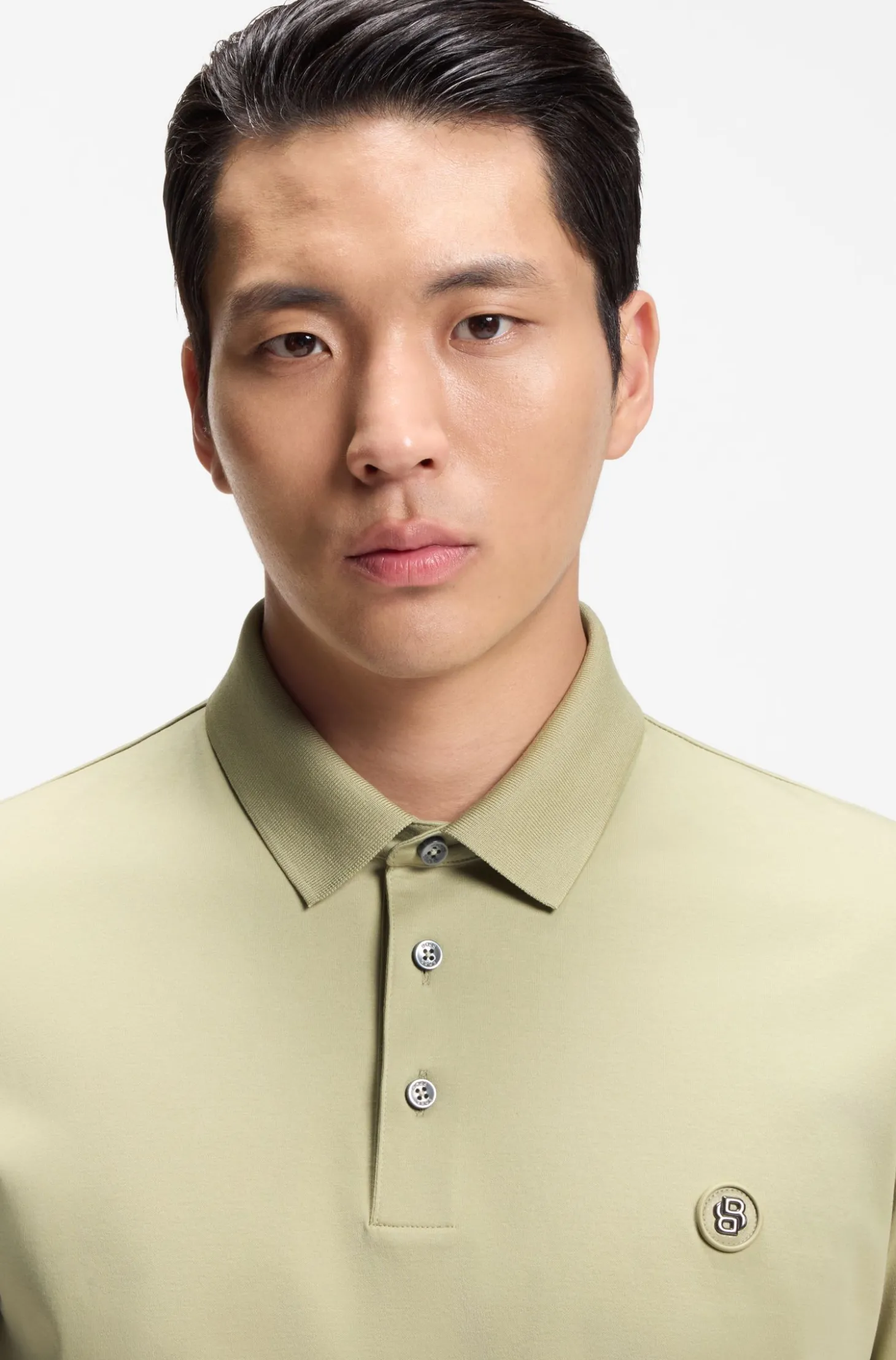 Poloshirt aus merzerisierter Baumwolle mit Double-B-Monogramm