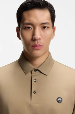 Poloshirt aus merzerisierter Baumwolle mit Double-B-Monogramm