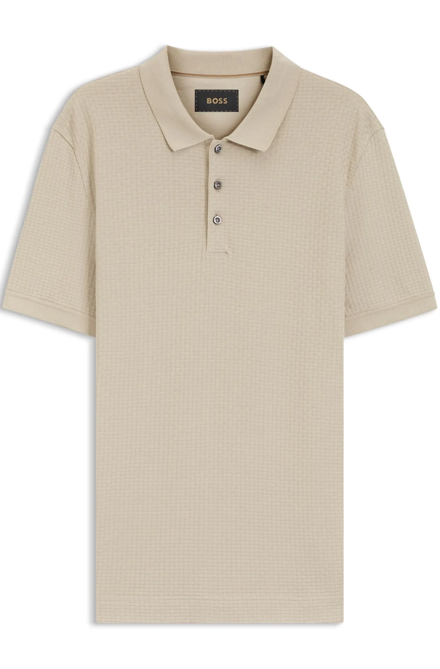 Poloshirt aus merzerisierter Baumwolle mit Panama-Webstruktur
