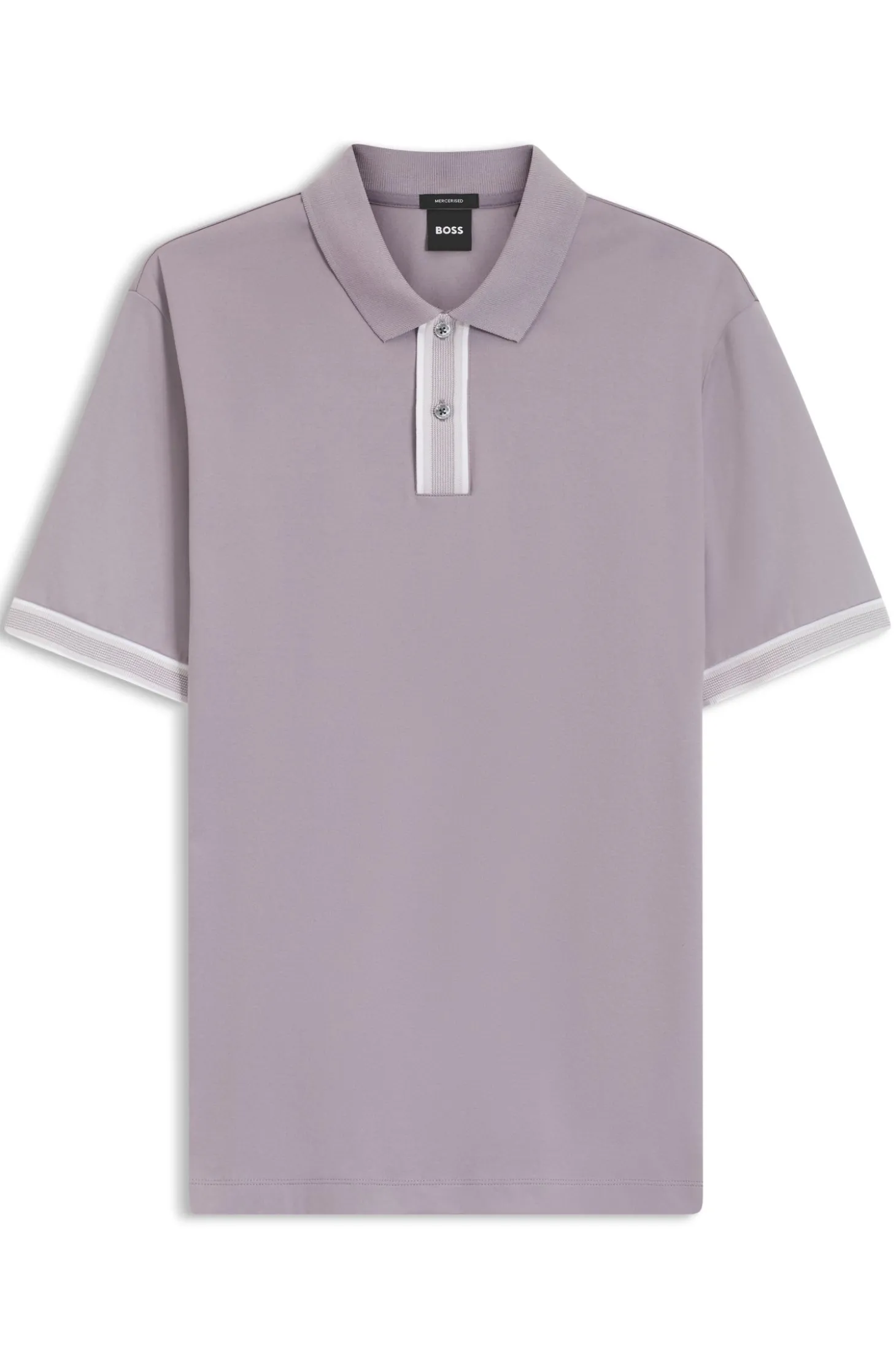 Poloshirt aus merzerisierter Baumwolle mit Streifen-Dessin