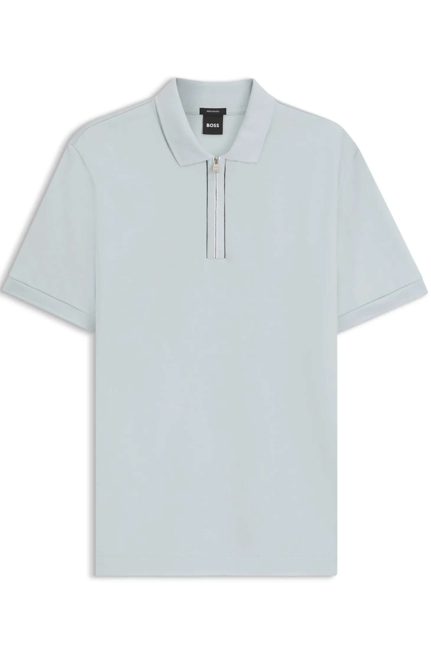 Poloshirt aus merzerisierter Baumwolle mit Reißverschlussleiste