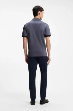 Poloshirt aus merzerisierter Baumwolle mit Streifen-Dessin
