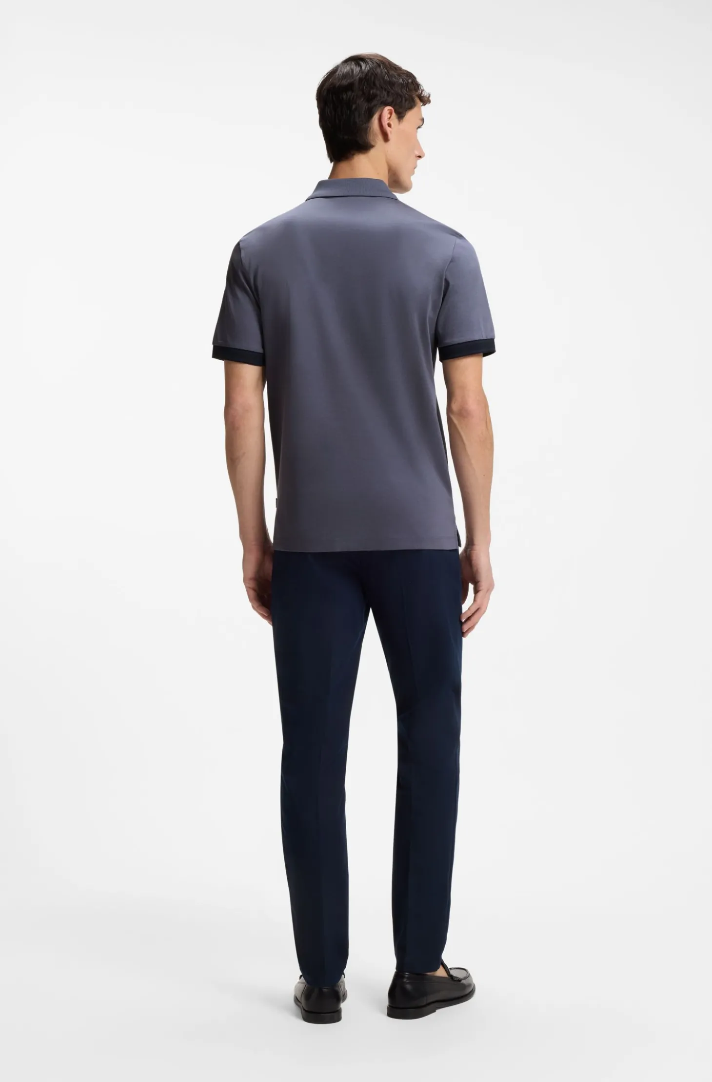 Poloshirt aus merzerisierter Baumwolle mit Streifen-Dessin