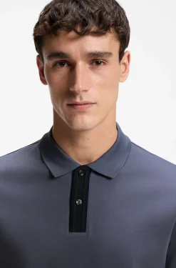 Poloshirt aus merzerisierter Baumwolle mit Streifen-Dessin