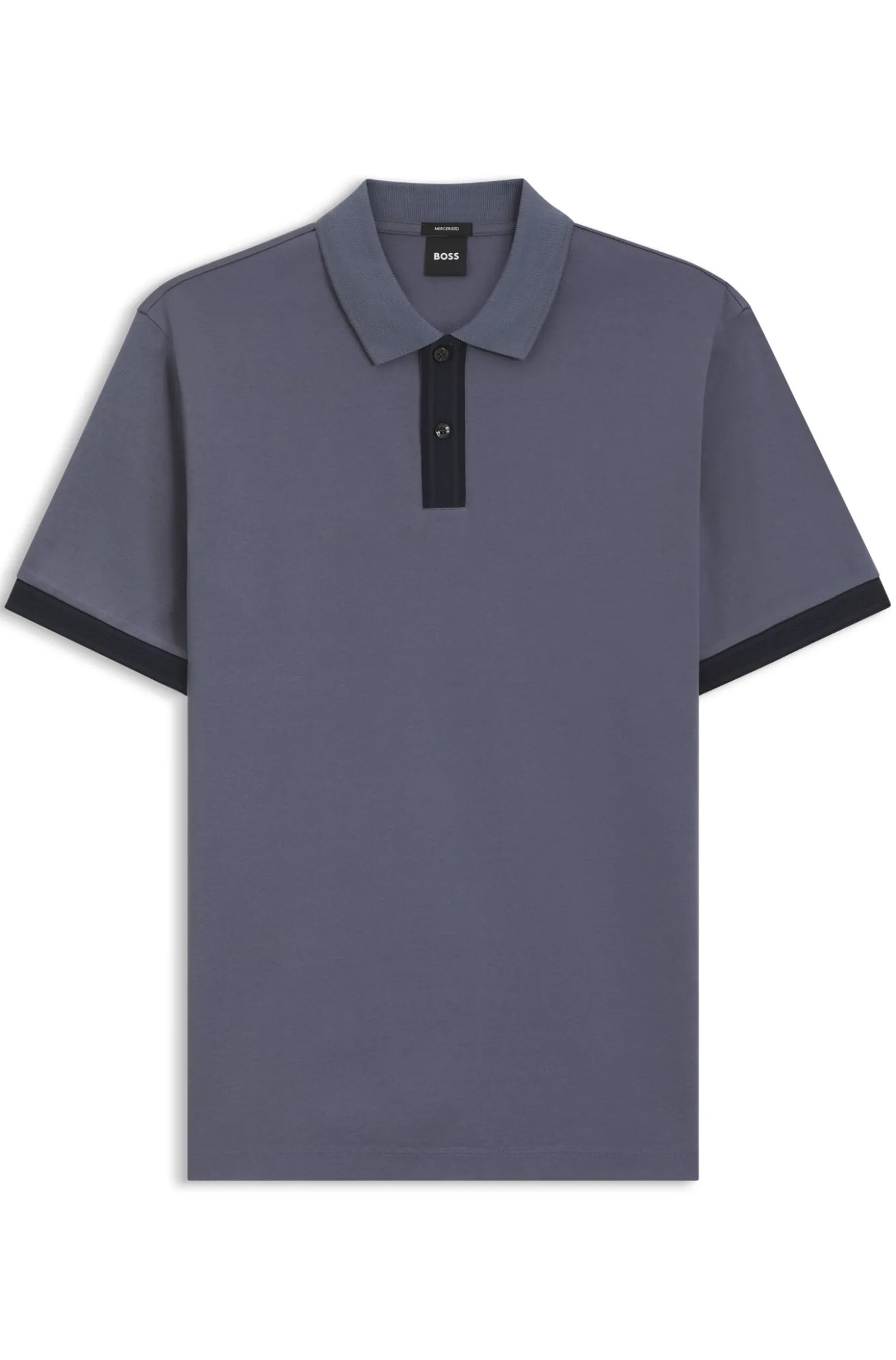 Poloshirt aus merzerisierter Baumwolle mit Streifen-Dessin
