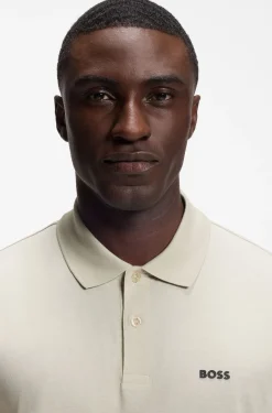 Poloshirt aus Pima-Baumwolle mit platziertem Print