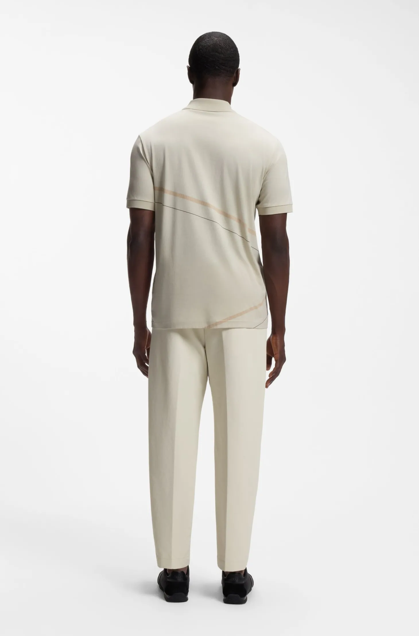 Poloshirt aus Pima-Baumwolle mit platziertem Print