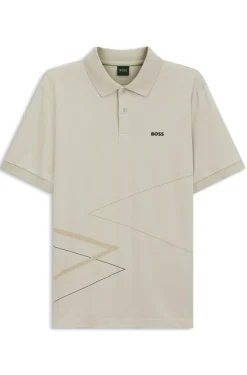 Poloshirt aus Pima-Baumwolle mit platziertem Print