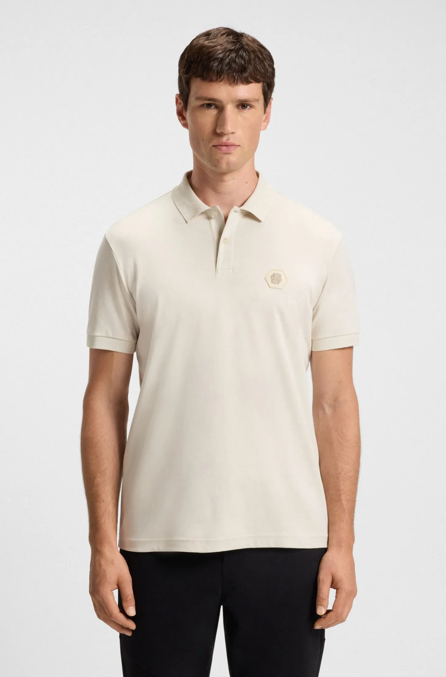 Poloshirt aus Pima-Baumwolle mit Double-B-Monogramm
