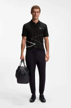 Poloshirt aus Pima-Baumwolle mit platziertem Print