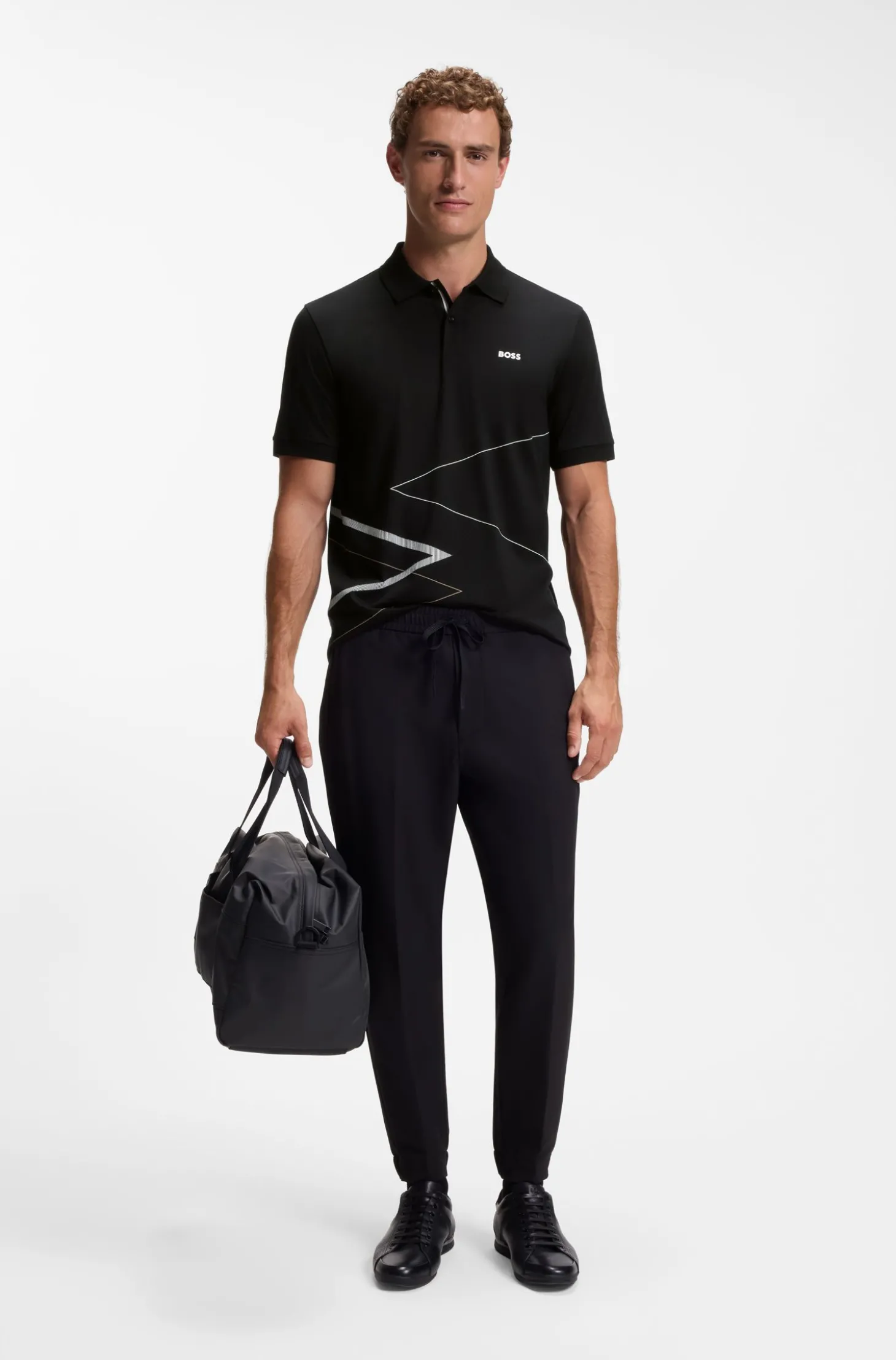 Poloshirt aus Pima-Baumwolle mit platziertem Print