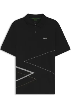 Poloshirt aus Pima-Baumwolle mit platziertem Print