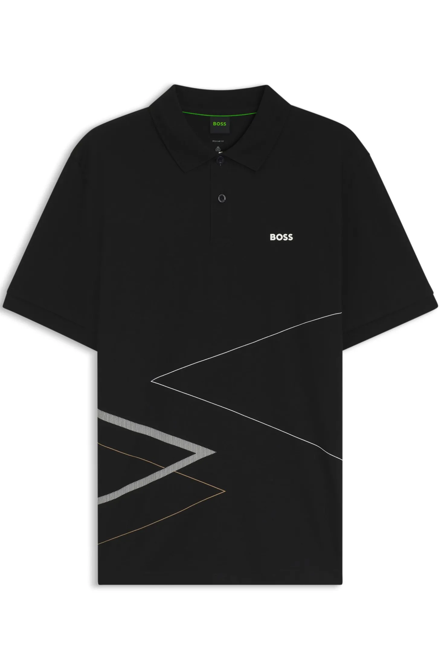 Poloshirt aus Pima-Baumwolle mit platziertem Print