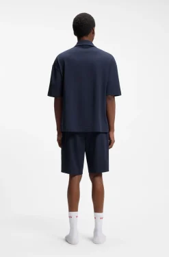 Poloshirt aus Stretch-Baumwolle mit Logo-Tape