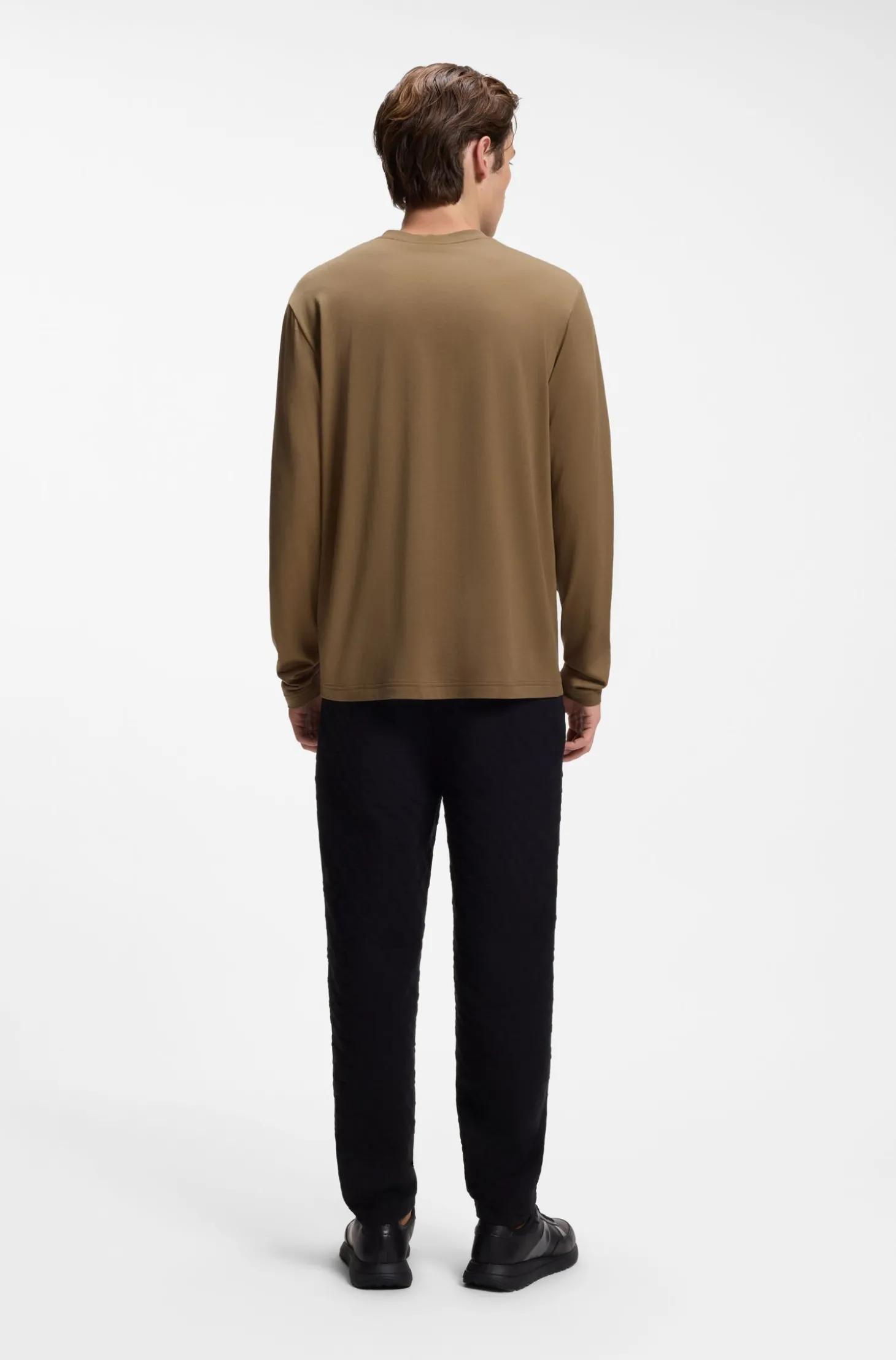 Porsche x BOSS Langarmshirt mit glänzendem Logo