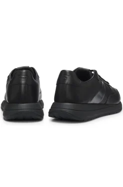 Porsche x BOSS Ledersneakers mit perforierten Details