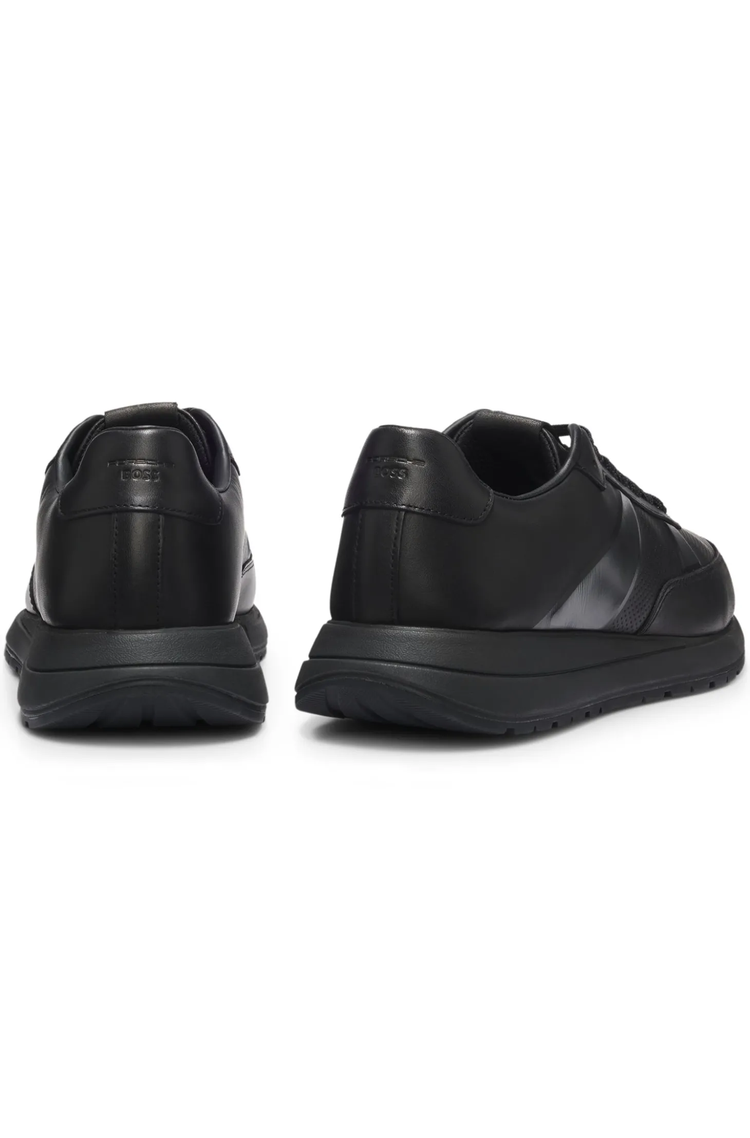 Porsche x BOSS Ledersneakers mit perforierten Details