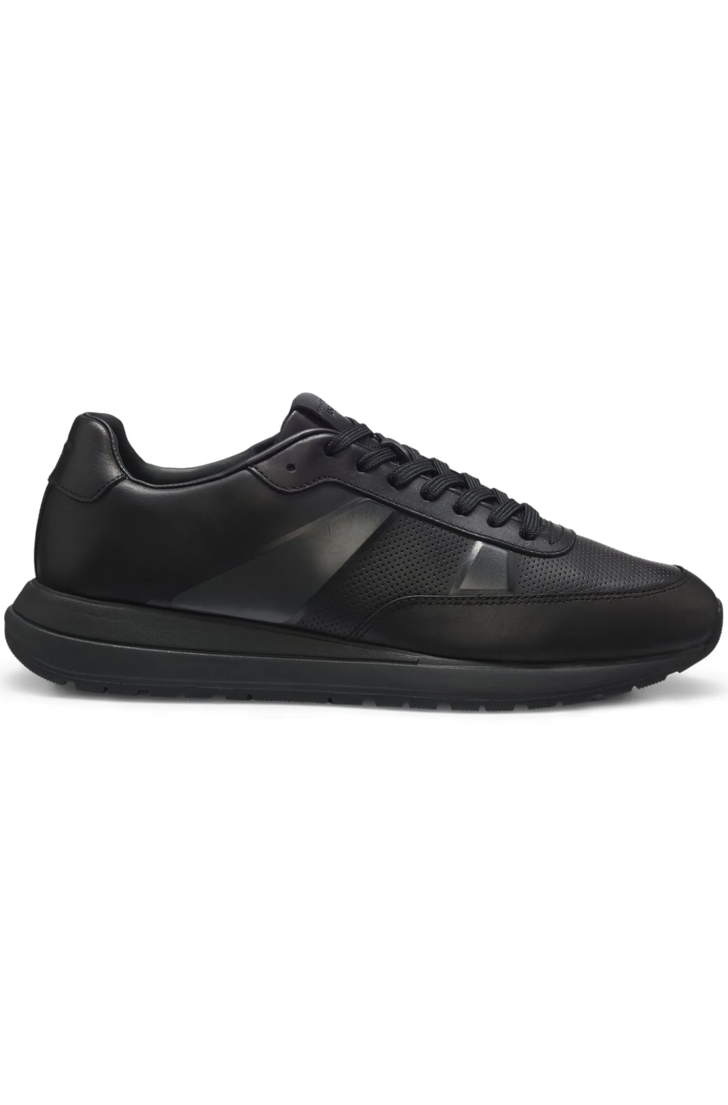 Porsche x BOSS Ledersneakers mit perforierten Details