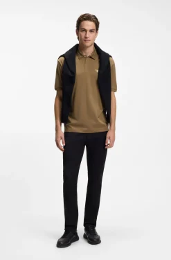Porsche x BOSS Poloshirt mit glänzendem Logo