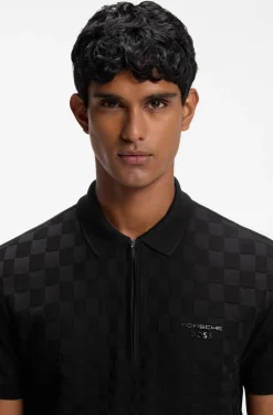 Porsche x BOSS Poloshirt mit Pasha-Muster
