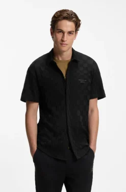 Porsche x BOSS Regular-Fit Hemd aus Baumwoll-Jacquard