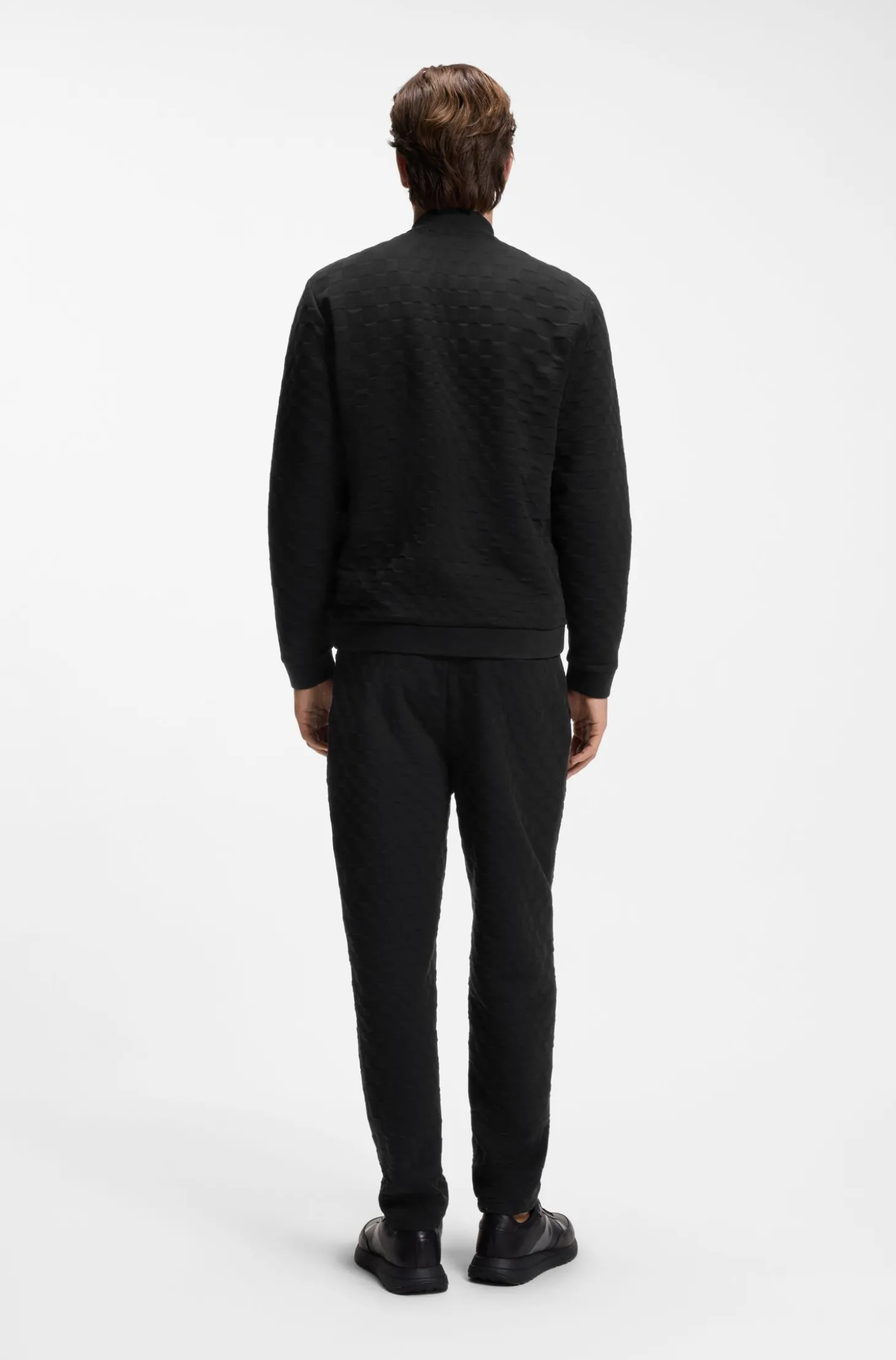 Porsche x BOSS Sweatjacke aus Jacquard mit Pascha-Karo