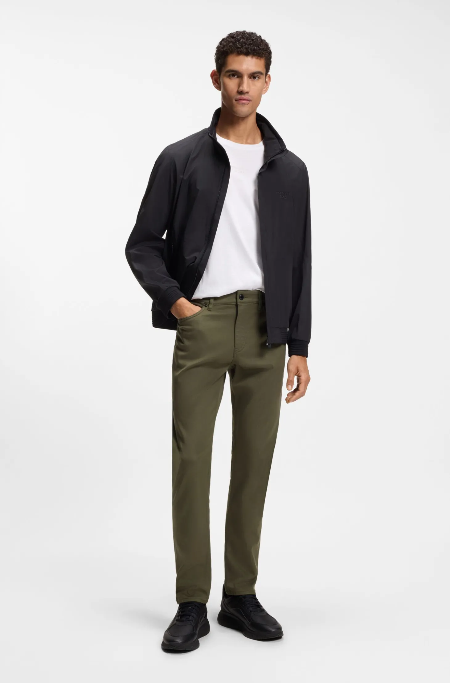 Porsche x BOSS Tapered-Fit Hose aus Stretch-Denim