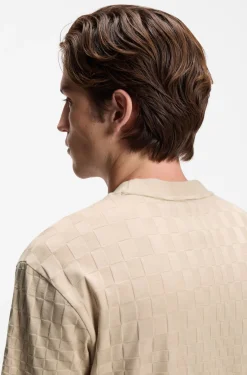 Porsche x BOSS T-Shirt aus Baumwolle mit Pasha-Muster