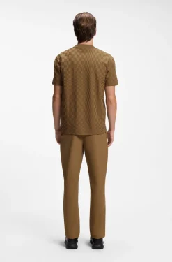 Porsche x BOSS T-Shirt aus Baumwolle mit Pasha-Muster