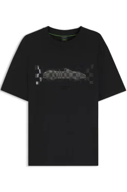 Porsche x BOSS T-Shirt mit glänzendem Artwork