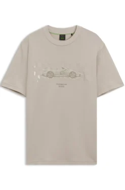 Porsche x BOSS T-Shirt mit glänzendem Artwork