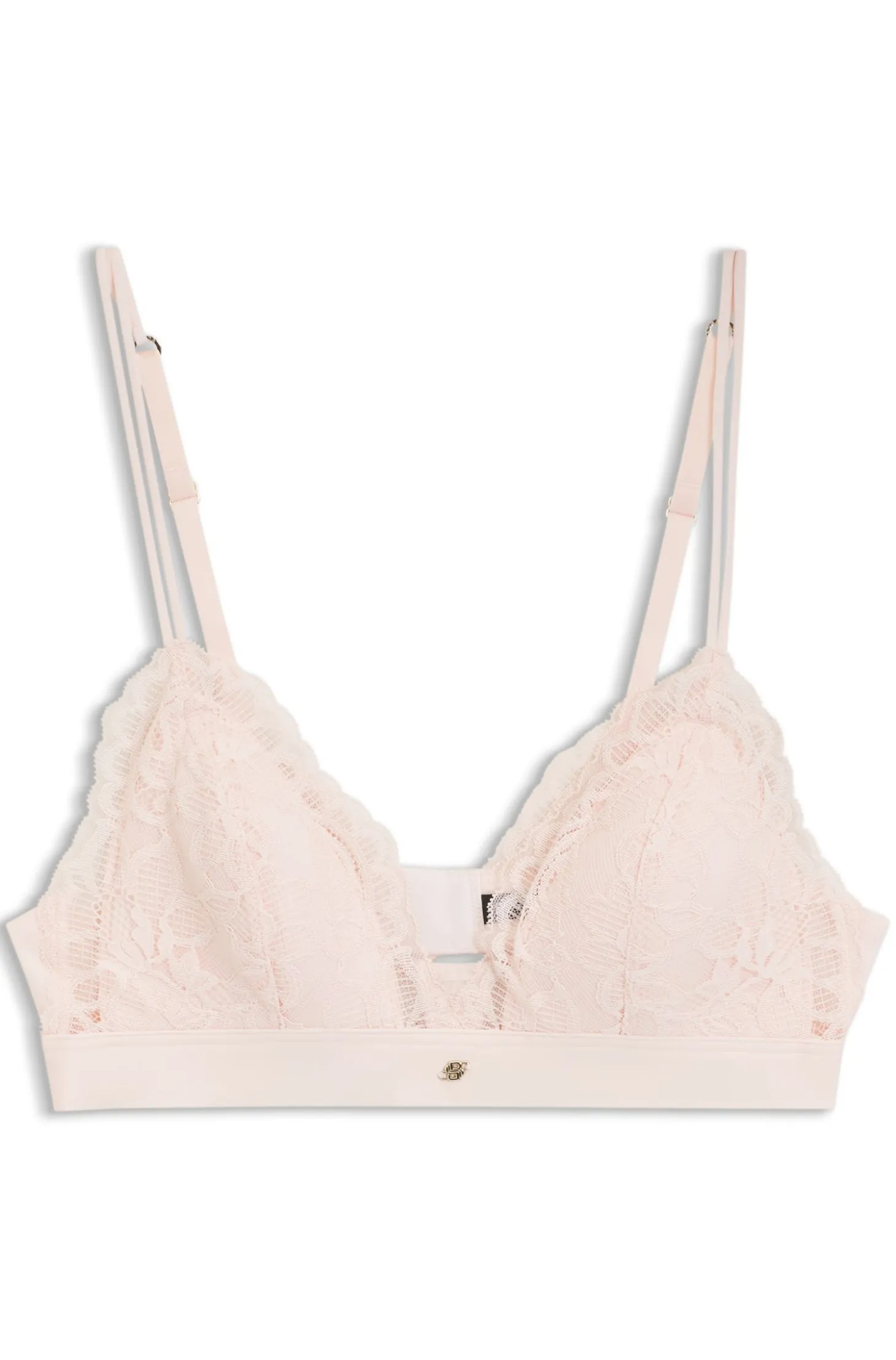 Premium Spitzen-Bralette mit plissiertem Mesh