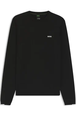 Pullover aus Baumwolle mit Kontrast-Logo