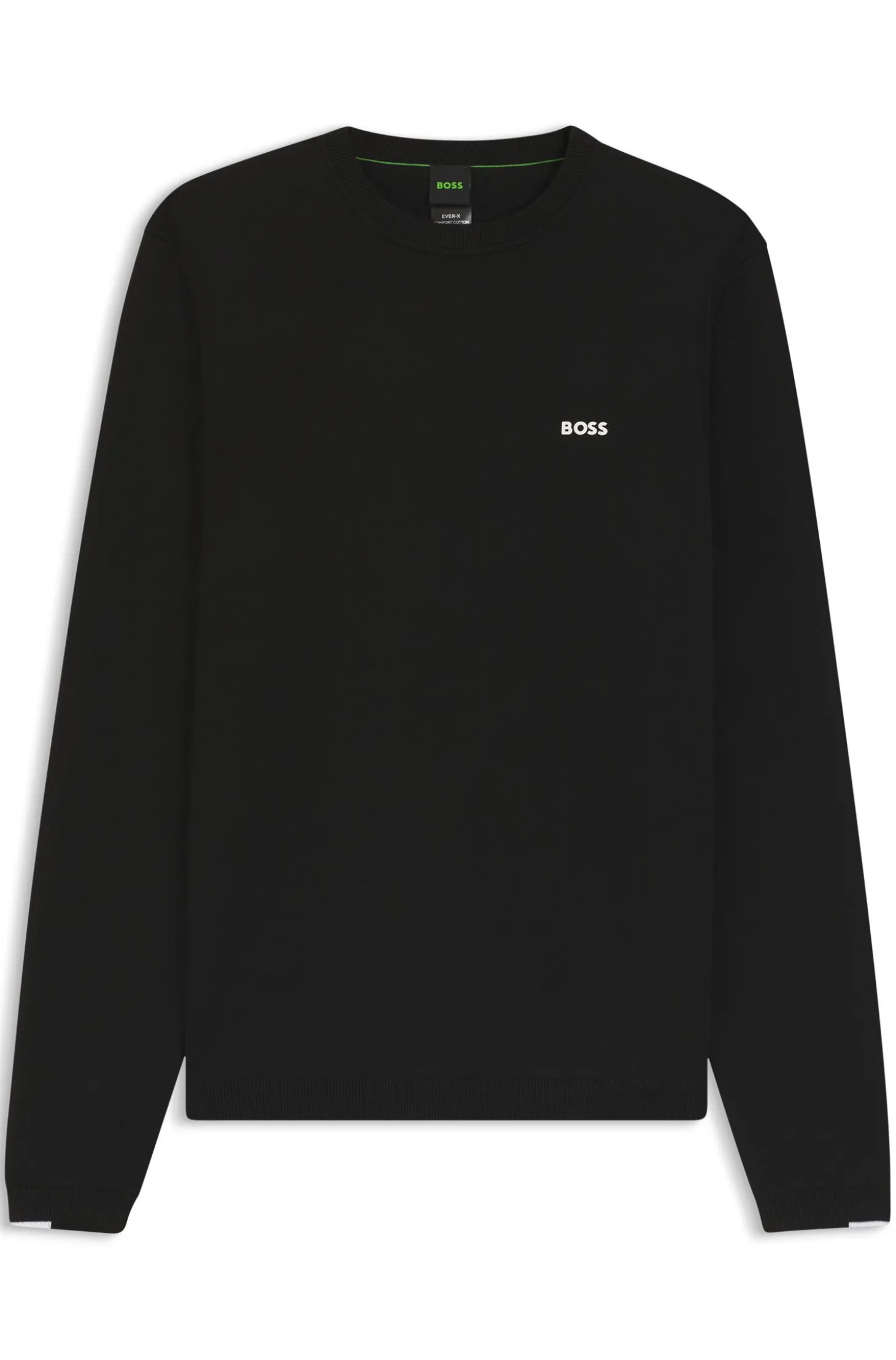 Pullover aus Baumwolle mit Kontrast-Logo