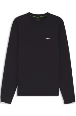 Pullover aus Baumwolle mit Kontrast-Logo