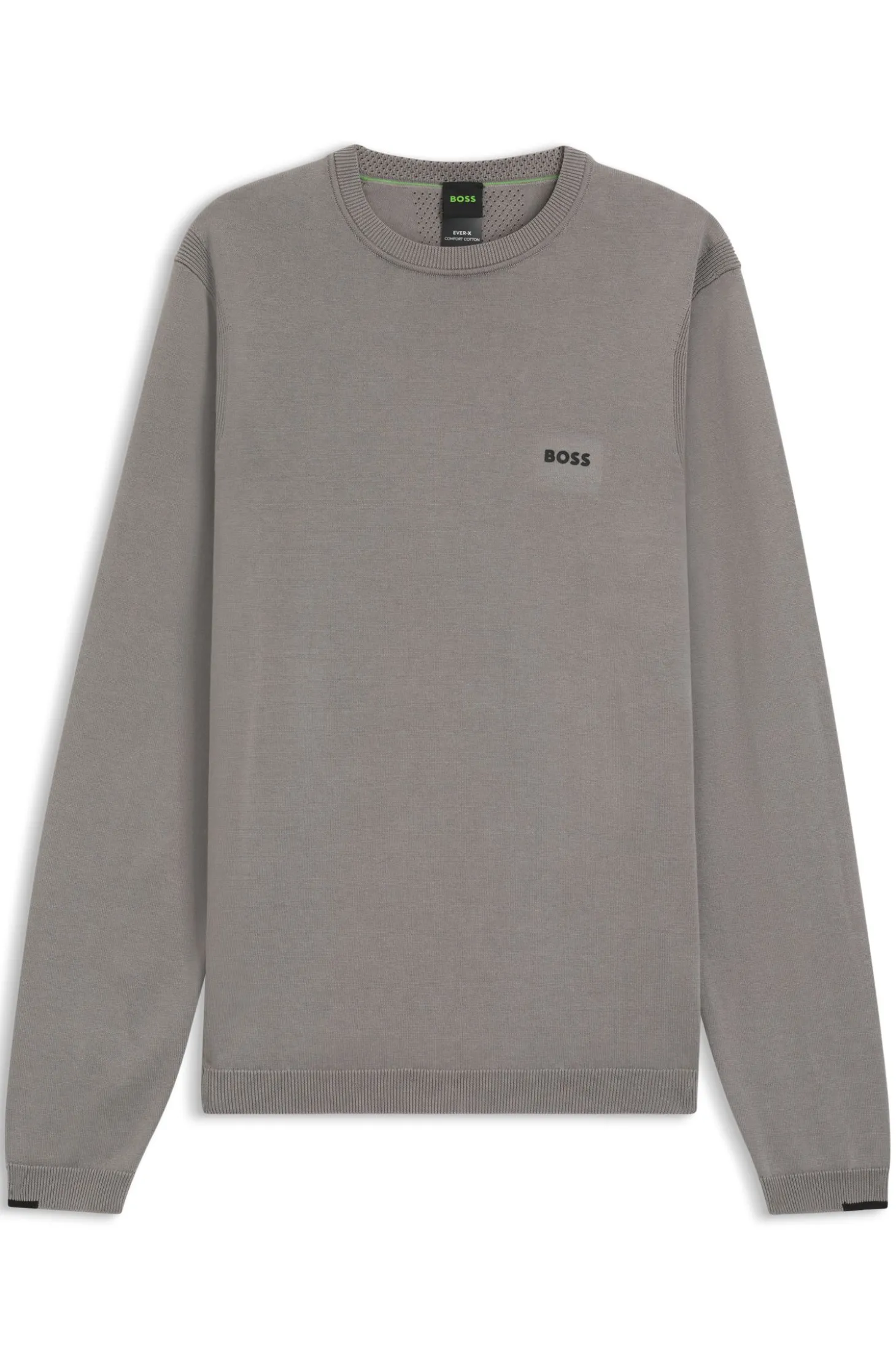 Pullover aus Baumwolle mit Kontrast-Logo