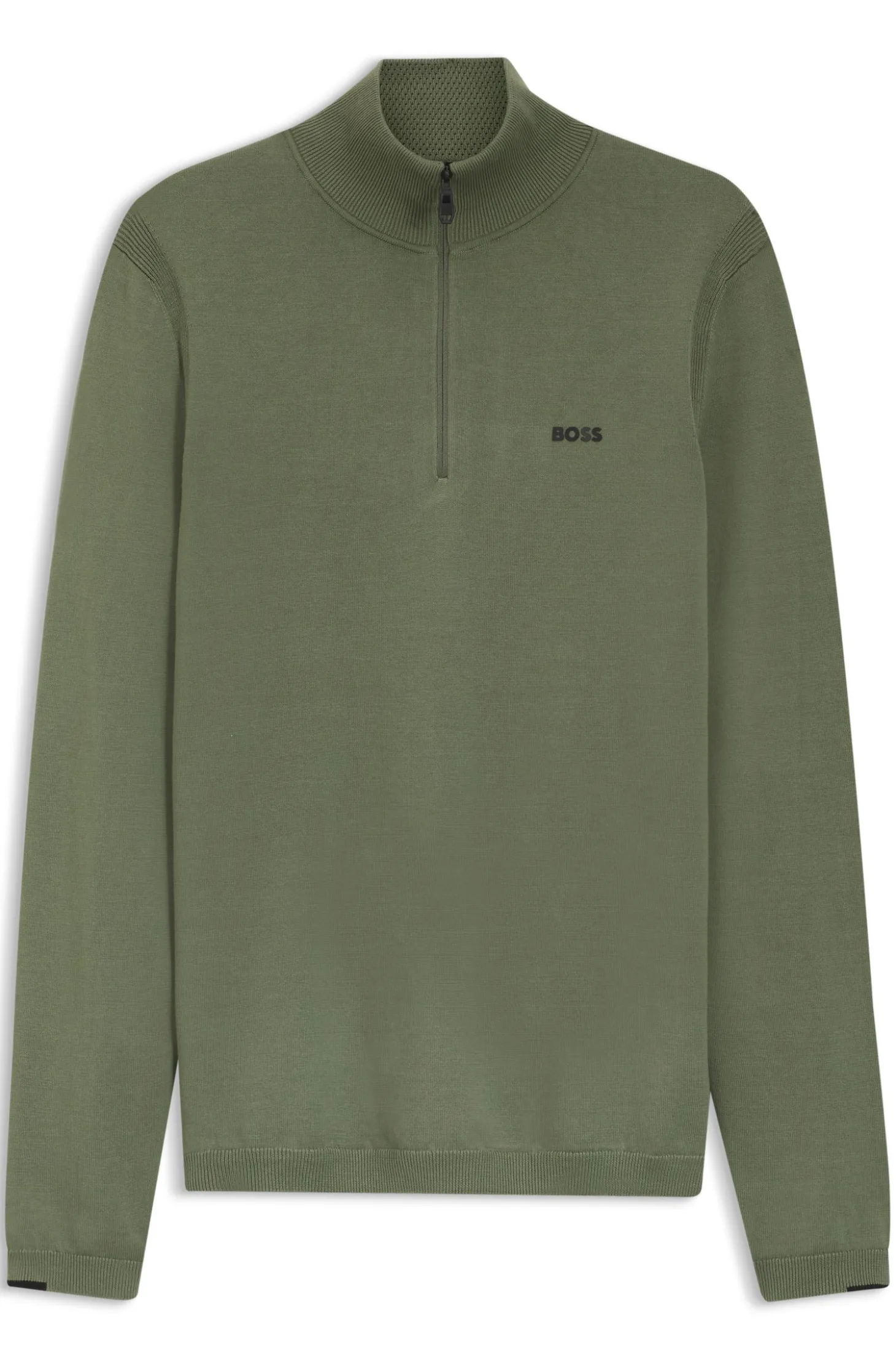 Pullover aus Baumwolle mit kurzem Reißverschluss