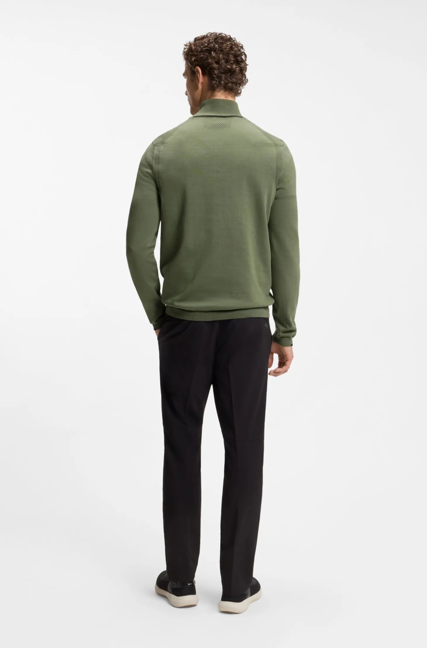 Pullover aus Baumwolle mit kurzem Reißverschluss