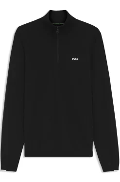 Pullover aus Baumwolle mit kurzem Reißverschluss