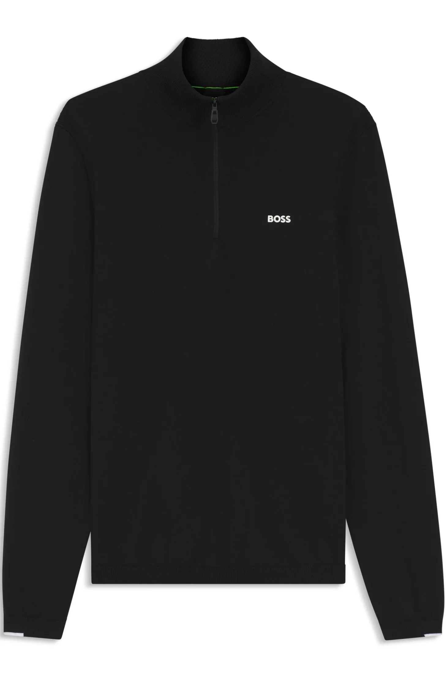Pullover aus Baumwolle mit kurzem Reißverschluss