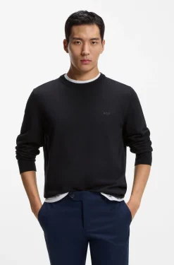 Pullover aus Baumwolle mit Logo-Stickerei